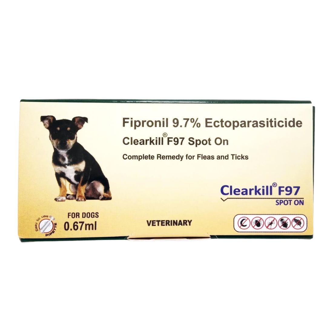 Clearkill F97 Spot On for Dogs, weighing up to 10 kg 0.67 ml